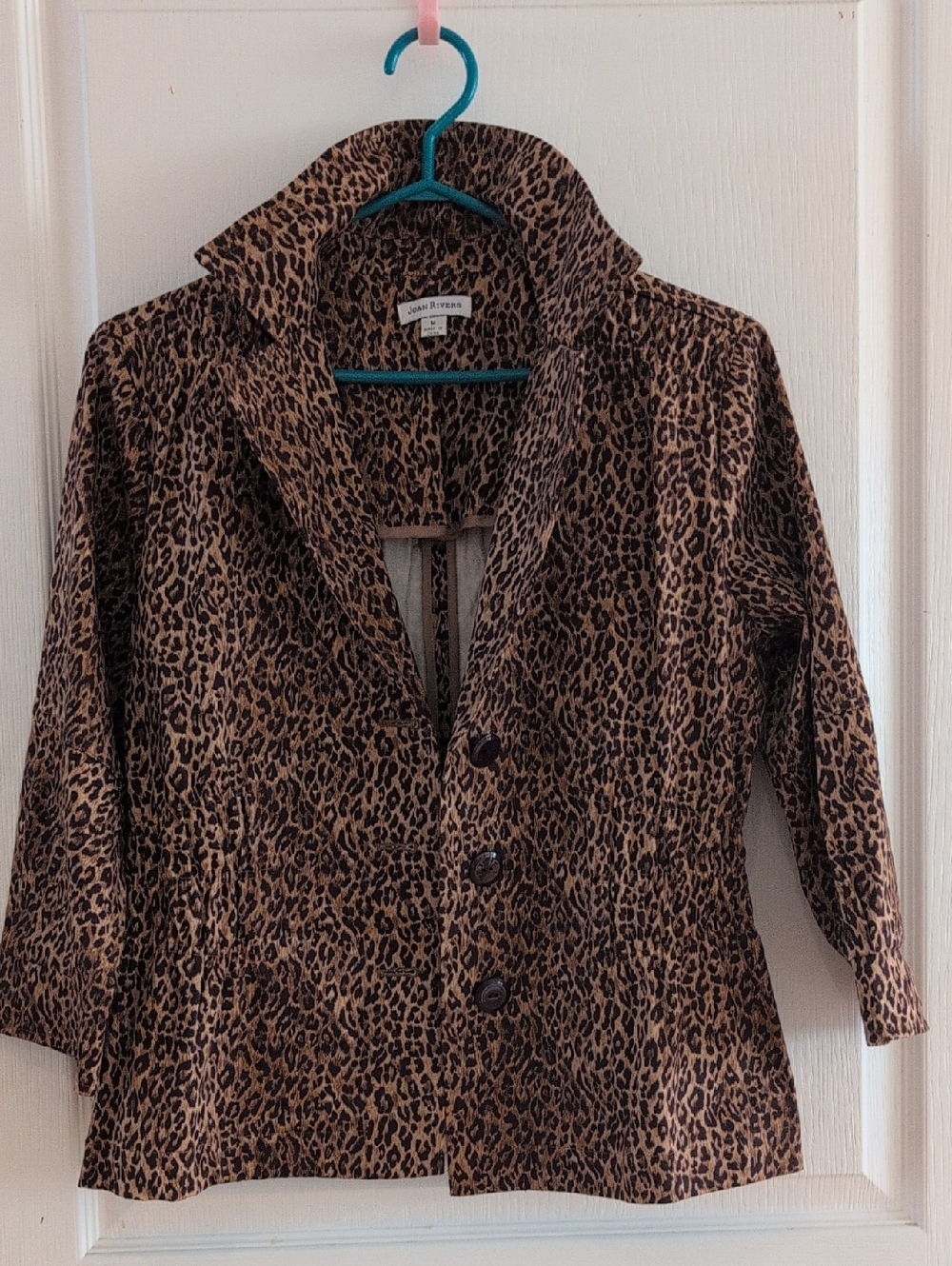 337 -Joan Rivers Leopard Jacket • Cinched Waist • Cool‑Chic Statement - Picture 2 of 10